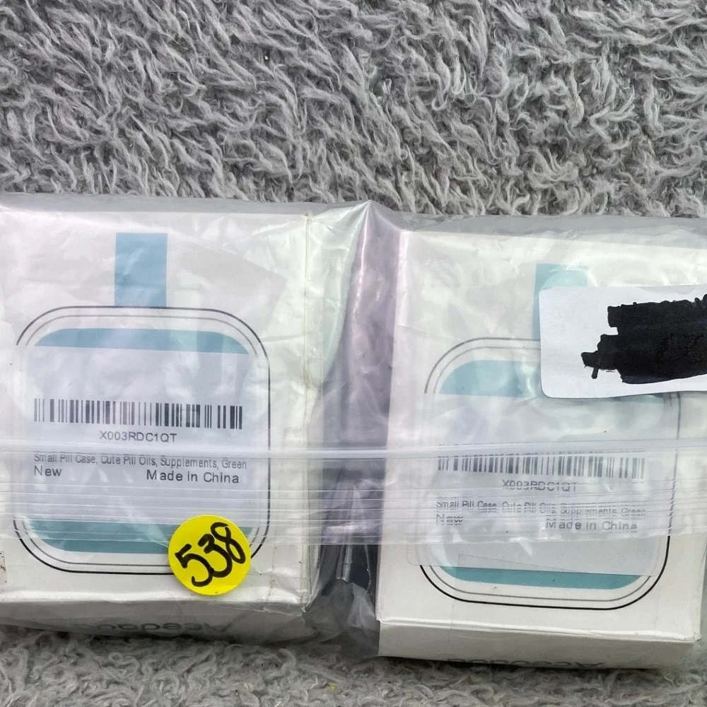 Lot of 2 Acedada Portable Pill Organizer 4‎ Compartment Travel Medicine Box NEW